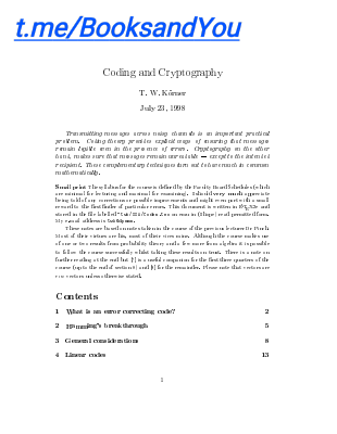 Coding and Cryptography.pdf